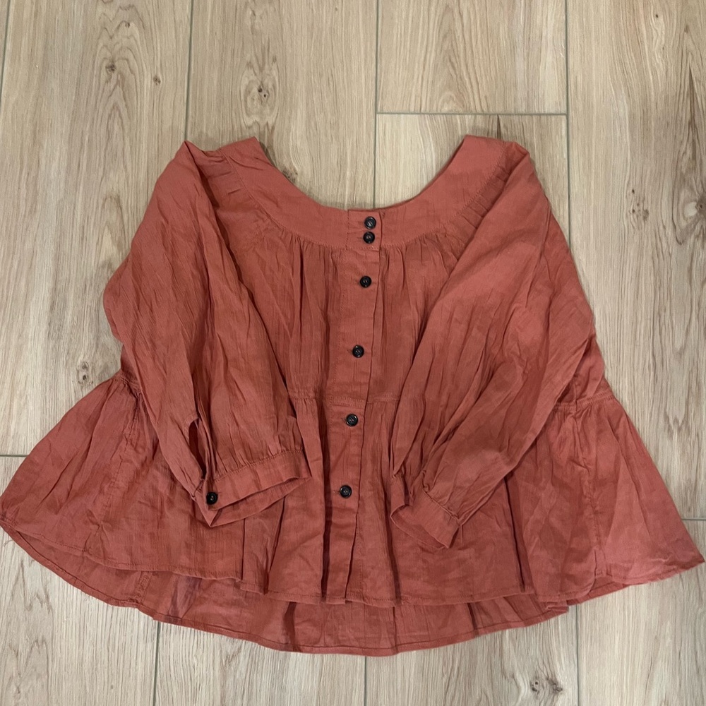 Free People - sea to shore peasant blouse